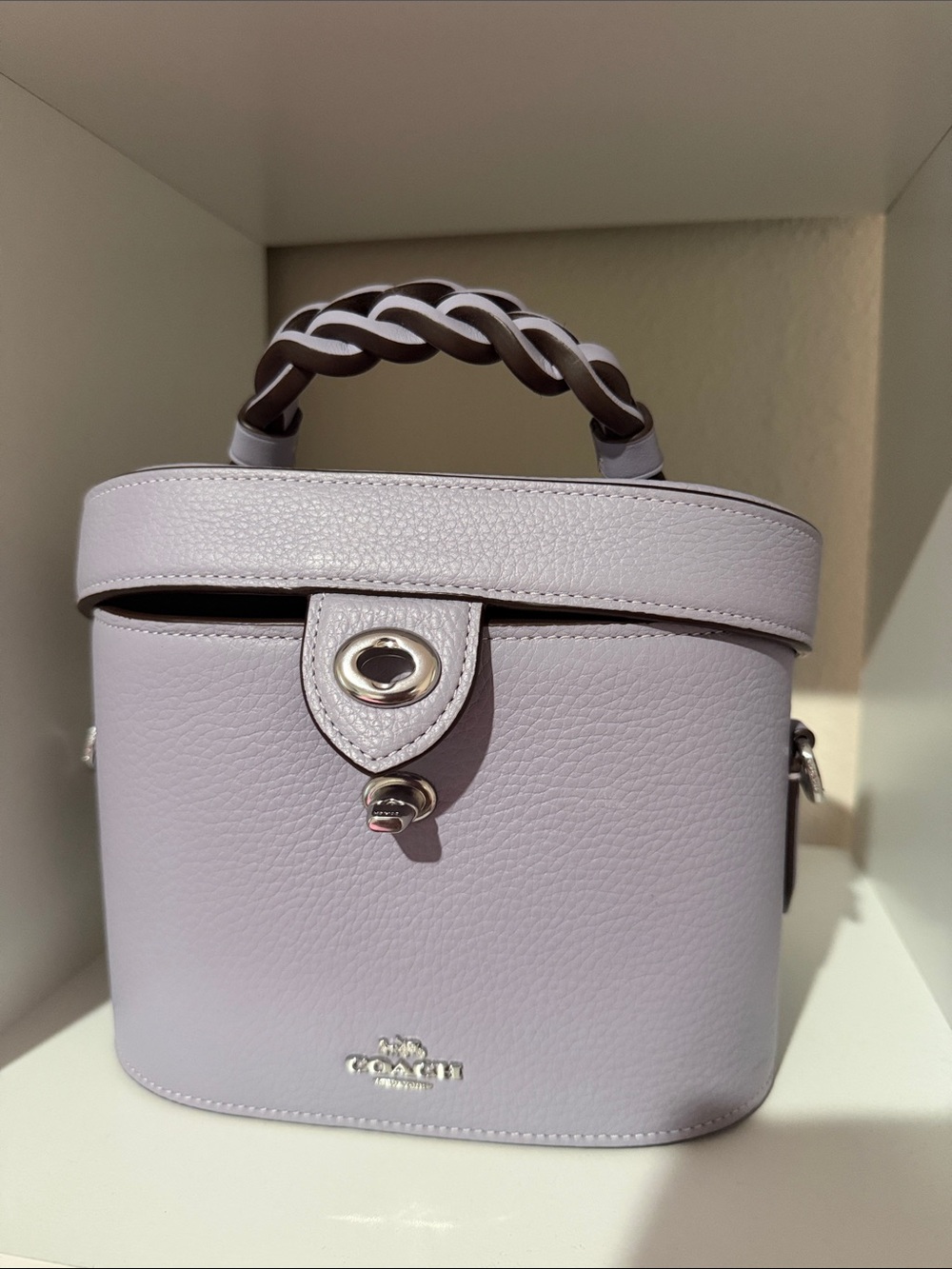 Coach Lavender Leather Mini Top-Handle Bag